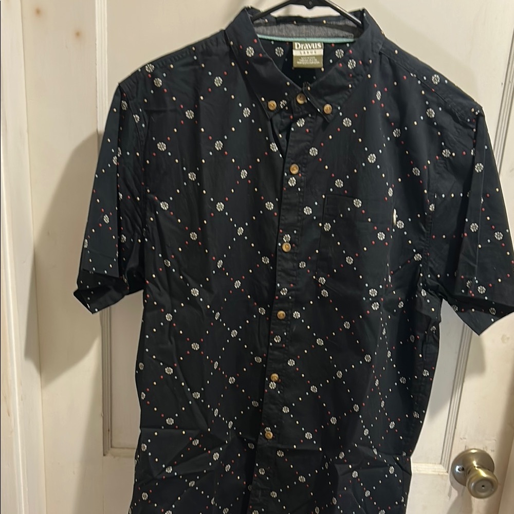 Black Patterned Dravus Men's Shirt